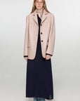 Firelady Fur Women's Lightweight Spray-Finish Sheepskin Blazer, Vintage Relaxed Fit Leather Jacket