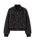 Firelady Fur Women's Rex Rabbit Fur Knit Bomber Jacket "William Cream Frost"