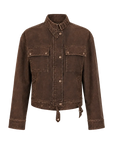 Firelady Fur Women's Vintage Workwear Jacket - Wide Shoulder Short Coat "Modern Call"