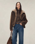 Firelady Fur Women's genuine Fur Denim Parka | Detachable Fur Collar & 90% White Goose Down Fill“Wander Free”