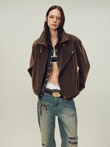 Parka en jean et fourrure véritable pour femme Firelady | Col en fourrure amovible et garnissage 90 % duvet d'oie blanc « Wander Free »