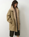 Firelady Fur Women's Denim Down Parka with Detachable Hood & 90% Goose Down - Workwear Style "Cool Denim Fabric"