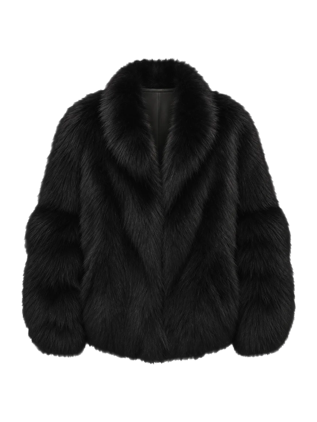 Firelady Fur Women's Finnish Saga Furs Crown Grade Fox Fur Coat – Custom-Dyed Cropped Stand-Collar Jacket