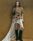 Firelady Fur Women's Sheepskin Moto Jacket "Modern Times"- Trendy Biker Coat