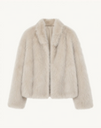 Fireladyfur Women's Casual Drop Shoulder Stand Collar Sheepskin Coat"Practical Wearism"