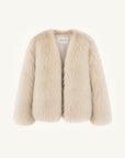 Fireladyfur Women's Finland Saga Fox Fur Fashion Cardigan“Black Sugar”