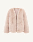 Fireladyfur Women's Finland Saga Fox Fur Fashion Cardigan“Black Sugar”