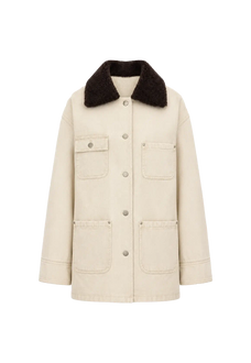 Fireladyfur Women's Goose Down Detroit Jacket with Merino wool Collar