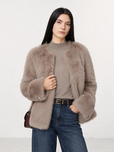 Fireladyfur Women's Pink Tuscan Sheepskin Coat“Babylon Phantom Nights”