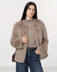Fireladyfur Women's Pink Tuscan Sheepskin Coat“Babylon Phantom Nights”