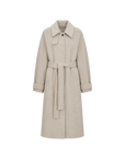 Fireladyfur Women's Raglan Sleeve Double-layer Collar Wool Coat"Moonlit Veil"