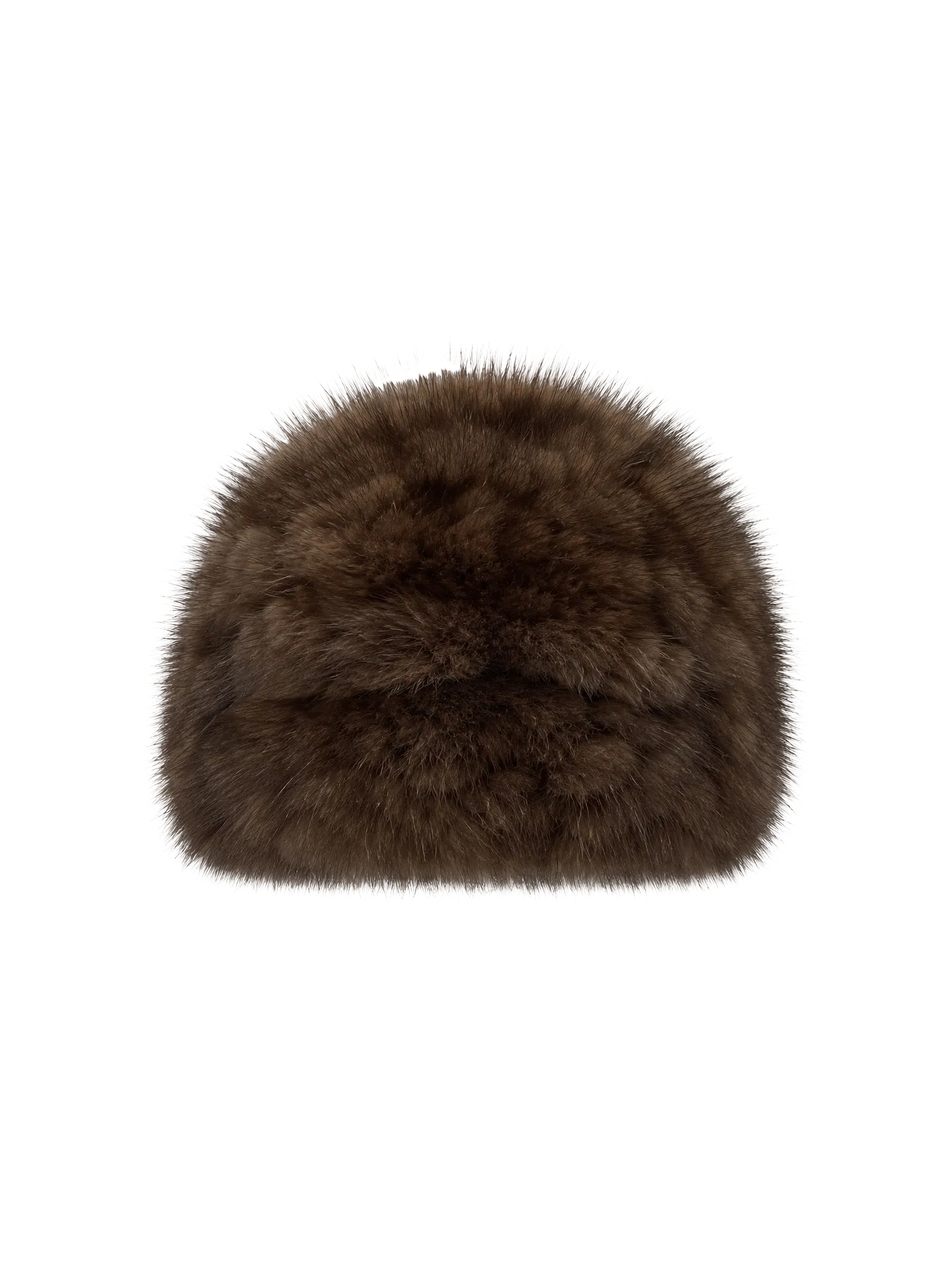 Fireladyfur Women's Reversible Genuine Mink Fur Knit Winter Hat