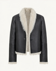 Fireladyfur Women's Reversible Standing Collar Tuscan Sheepskin Coat“Beethoven's Night”