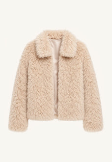 Fireladyfur Women's Soft & Warm Short Wool Sheepskin Coat“Blackmoon Berlin”