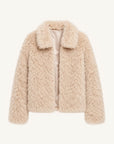 Fireladyfur Women's Soft & Warm Short Wool Sheepskin Coat“Blackmoon Berlin”