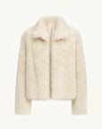 Fireladyfur Women's Soft & Warm Short Wool Sheepskin Coat“Blackmoon Berlin”