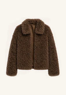 Fireladyfur Women's Soft & Warm Short Wool Sheepskin Coat“Blackmoon Berlin”