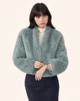 Fireladyfur Women's Tuscan Sheepskin Coat“Morning Mist Fairy”