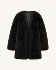 Fireladyfur Women's Tuscan Sheepskin Winter Coat“Peach Oolong”
