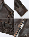 Fireladyfur Women's Two-Way Genuine Leather Jacket with Removable Sleeves"Barn Feelings"
