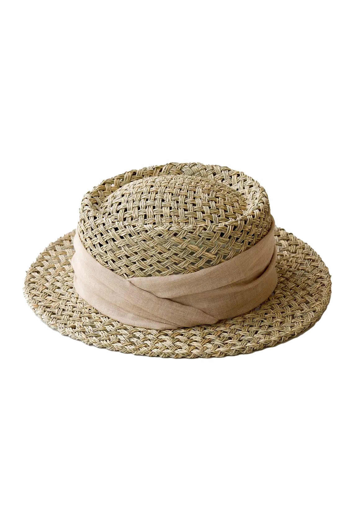Fireladyfur Women's Casual Beach Hat French Retro All Match Salty Grass Woven Concave Top Sun Hat For Summer