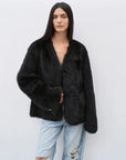 Fireladyfur Women's Pink Tuscan Sheepskin Coat“Babylon Phantom Nights”