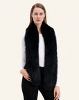 Fox Fur Scarf Extra Long Braided Fur Collar Autumn and Winter Warmth Extra Long Real Fur Scarf Women