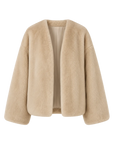 Louvre Mink V-Neck Jacket
