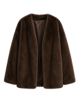 Louvre Mink V-Neck Jacket