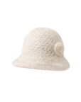 Mink Woven Fur Hat Women's Camellia Flower Bucket Hat