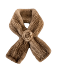 Mink fur flower fur scarf women's winter double-sided woven fur neck scarf