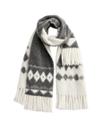 Nepal alpaca wool color clashing jacquard tassel scarf women winter warm shawl 190*27