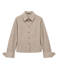 Refreshing breathable twill linen deconstructed silhouette old money style waist shirt top"Berlin Afternoon Tea"