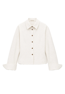 Refreshing breathable twill linen deconstructed silhouette old money style waist shirt top"Berlin Afternoon Tea"