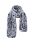 Rex rabbit fur long fur scarf woven double-sided real fur scarf for women