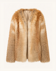Romantic Nordic Imported colorful fox fur coat