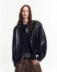 Fireladyfur Women's Retro Work Jacket in Waxed Leather "Fashionable Luke"
