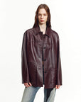 Firelady Fur Women‘s Leather Biker Jacket in British Imported Vintage Waxed Lambskin “American Focus”