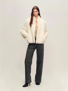 Firelady Fur Women's Cropped Curly Toscana Shearling Jacket