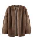 Swiss Snow Mink Velvet Fur Coat