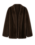 Swiss Snow Mink Velvet Fur Coat