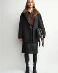 THE ARTM Women’s Detachable Fur Collar Nylon Down Parka – Water-Resistant Winter Coat