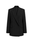 THE ARTM Women's Double-Breasted Wool Blazer - Peak Lapel Tuxedo Jacket