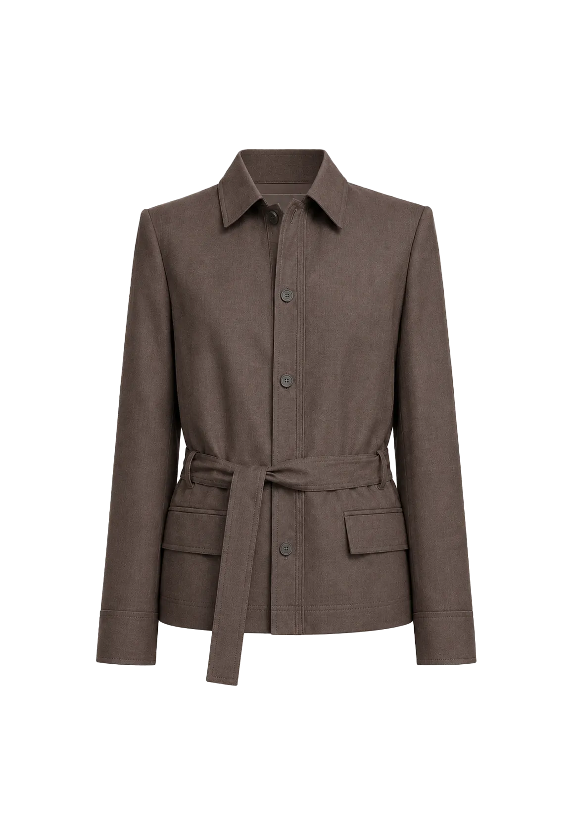 THE ARTM Women's Linen Blazer Jacket with Belt - Slim Fit Short Hunting Jacket for Spring