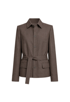 THE ARTM Women's Linen Blazer Jacket with Belt - Slim Fit Short Hunting Jacket for Spring