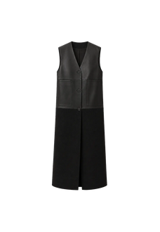 THE ARTM Women's Oversized Blazer Suit Set - Wide Shoulder Wool Jacket with Vest