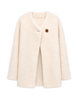 "Urban Home" Imported Merino Wool Fur shearing coat for Women