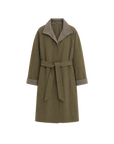 "Urban Island" Retro Plaid Mid-Length Workwear Lapel Trench Coat