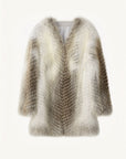 Yukino Dream Imported Colorful Fox Fur Coat from Finland