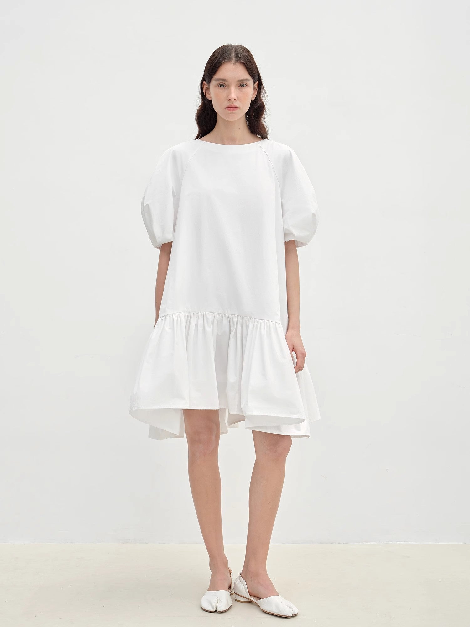 "Ailande" round neck puff sleeve temperament dress for women summer - variant_title